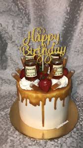 30th Birthday Cake For Him Alcohol Hennessy Drip Cake Alcohol Cake Liquor Cake 30th Birthday Cakes For Men