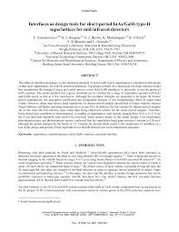 PDF) Interfaces as design tools for short-period InAs/GaSb type-II  superlattices for mid-infrared detectors