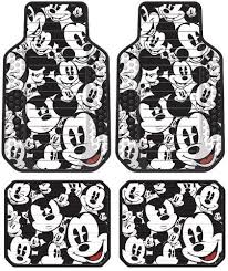 Mickey Mouse Classic Faces Front Rear Car Floor Mats Mickey Mouse Car Mickey Mouse Disney Car Accessories