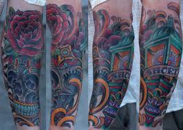 Bay ink tattoo is a custom tattoo shop located in the heart of san diego. San Diego Tattoo Artist Terry Ribera With Sugar And Skull Sleeve