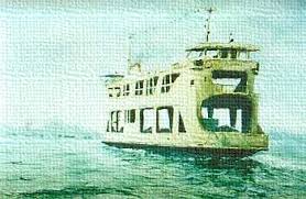 Seems like one ferry can carry around 30 cars? Malaysia Penang Seascape Landscape Watercolor Watercolour Painting Pastel Fine Art For Decoration Illustration Decor Of Art