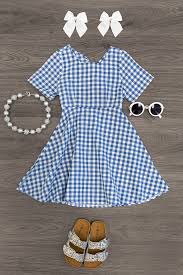 Blue Gingham Dress In 2020 Blue Gingham Dress Gingham Dress Kids Summer Dresses