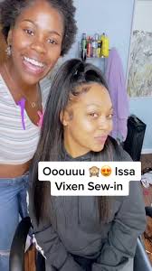 Take a seat in my 👉🏾💌🪑 Vixen Styled half up/half down 😍 #hairstylist  #vixen #vixensewin #pittsburgh #sewin #hairtok #hairstyles #imher  #megantheestallion #blackgirltiktok #hairtransformation #fyp