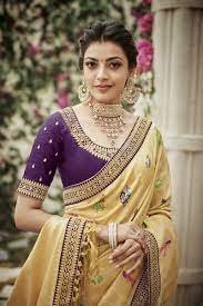 This superhot star of south indian movies was born on 19 june 1985 in mumbai. Kajal Aggarwal Cream Colour 1208km Blouse Designs Indian Indian Saree Blouses Designs Designer Saree Blouse Patterns