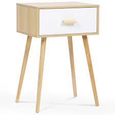 Delamaison table de nuits en bois table de nuits en table de chevet dion table de nuit casier avec 1 niche blanco couleur blanc 96 sch¨me meuble design scandinave. Tables De Chevet Scandinaves En Bois Avec Tiroirs Blancs Pas Cher Id Market