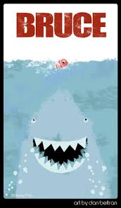 Bruce By Dan Beltran Finding Nemo Lol Don T Normally Take To Send Ups But Love This Bruce For The Unitiat Finding Nemo Poster Disney Posters Disney Art