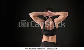 See more ideas about muscular women, women, muscular. Fitness Woman Showing Her Back Muscles Slim Sports Woman Showing Her Back Muscles Isolated On Black Background Trained Canstock