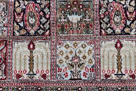 Persian silk Qum, semiantique. The middle of the 19th century. 152 x 107  cm.