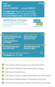 123456 if neither the policy or group number is on the card. Health Share Of Oregon Member Handbook Id Card