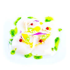 Scallop Crudo With Shiso Yuzu Oils And Pink Peppercorn Zen Can Cook