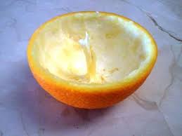 Orange Candle Orange Peel Candle Orange Candle Orange Candle Holder