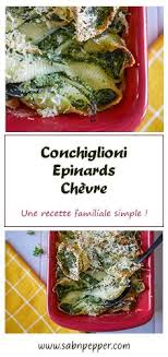 Conchiglioni Epinards Ricotta Une Recette Simple Sab N Pepper Recette En 2020 Recette Recette Facile Recettes Minceur