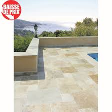 Dalle En Pierre Naturelle Travertin Dtrav L 61 X L 40 6 X Ep 1 2 Cm Dalle De Terrasse Revetement Terrasse Sol Jardin Exterieur