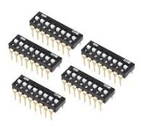 Amazon.com: uxcell 5 unids interruptor DIP negro 1-8 ...