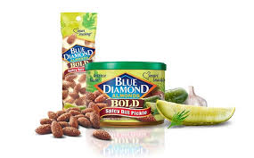 Oven roasted and enhanced with sweet coconut flavor, . Blue Diamond Introduces Spicy Dill Pickle Almonds Dill Pickle Blue Diamond Almonds Blue Diamond