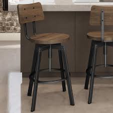 Karly Adjustable Height Bar Stool Farmhouse Bar Stools Bar Stools Rustic Bar Stools