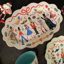 Anthropologie X Rifle Paper Co Nutcracker Dessert Plates Platter And Tea Cups A Very Sweet Blog