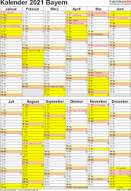 Übersicht über die 13 gesetzlichen feiertage und festtage für das kalenderjahr 2021 in bayern. Kalender 2021 Excel Bayern 2021 Kalender I Excel Regneark Format