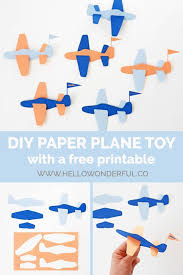 Can be used for graphic or web designs. Diy Paper Plane Toy With Free Template