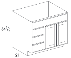 The biggest difference is the depth of the cabinet. Vbr36 Vanity Combo Cabinet Dartmouth Grey Stain Kitchen Cabinets