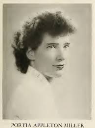 Portia Appleton Miller was a Clubmobiler assigned to Group H, Clubmobile  "CEDAR RAPIDS". Portia died in service in a tragic accident in August 1945.  She was knocked down by her own Clubmobile.