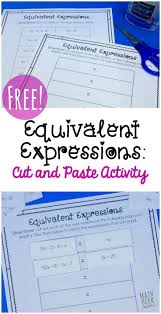 Simple Equivalent Expressions Activity Free Equivalent Expressions Expressions Activities Math Expressions