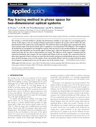 The fault can only be detected when the engine is not running. Pdf Ray Tracing Method In Phase Space For Two Dimensional Optical Systems
