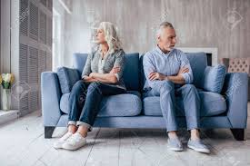 Maybe you would like to learn more about one of these? Senior Couple At Home Handsome Old Man And Attractive Old Woman Are Having Relationship Problems Sitting On Sofa Together And Looking To Opposite Sides Stock Photo Picture And Royalty Free Image Image