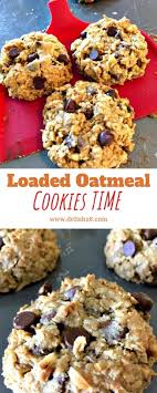 Whole Wheat Flour Applesauce Instead Of White Sugar 2 Scoops Protein Powder In 2020 Cookies Recipes Chocolate Chip Loaded Oatmeal Cookies Recipe Oatmeal Cookies