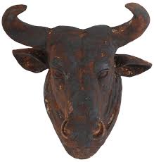 Wicker bull head, animal head, faux trophy, wall decor, cabinet of curiosity, moroccan handcraft, alfa, straw, rattan, palm leaf, latitude31n. A B Home Wall Mount Bull Head Buy Online In Andorra At Andorra Desertcart Com Productid 45996944