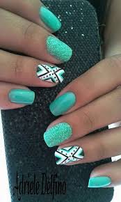 Everyone who loves to work in bright. 30 Stylish Teal Nail Designs Nail Design Ideaz