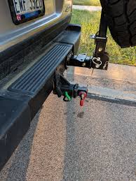 No swing out, 70% drop & license plate kit. My Diy No Weld Tire Carrier With Stock Bumper Ih8mud Forum