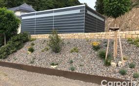 Carport Hpl Mit Abstellraum Und Seitenwand Mit Trespa Verkleidet Carport Carports Bauhaus