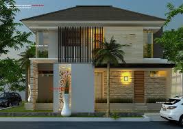 Model Rumah Hook 2 Lantai Roof Garden Dengan Gambar Arsitektur Desain Rumah Rumah