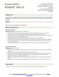A cv (curriculum vitae) is a longer document that details the whole course of your career. Proposal Writer Resume Samples Qwikresume