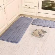 Shop for blue kitchen rugs at bed bath & beyond. 16x24 16x48 Blue Kitchen Rugs Camal 2 Pieces Non Slip Memory Foam Stripe Kitchen Mat Rubber Backing Doormat Runner Rug Set Kitchen Dining Kitchen Rugs Fcteutonia05 De