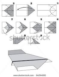 Paper Plane Tutorial Step By Step Stock Vector Royalty Free 94294990 Paper Plane Tutorial Step By Step St In 2020 Paper Plane Origami Plane Origami Paper Plane