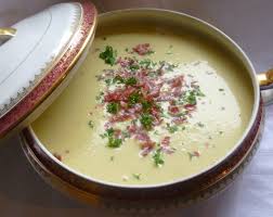 Soupe Vichyssoise Au Jambon Cru Elleisab Le Blog D Une Momoflinguee Recette Bacon Soupe Soupe Poireaux