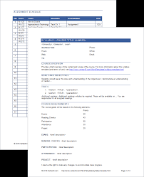 Syllabus Template Sample Course Syllabus For Word