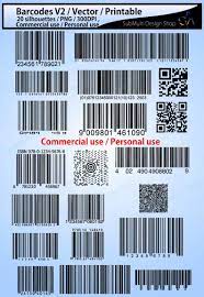 Barcodes Silhouette 20 Barcode Printable Bar Code Vector Etsy Barcode Design Colorful Backgrounds Coding
