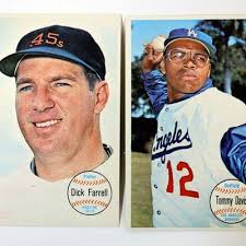 1964 Topps Giants Baseball Cards #35 #54 Dave Wickersham Leon Wagner