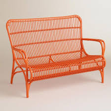 Orange Hanalei Occasional Bench Outdoor Chairs Occasional Chairs Chair