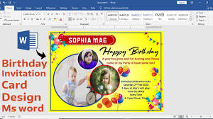 You can create a cute card in minutes if you're short of time. Birthday Invitation Card Design In Ms Word 2020 Invitation Card Design Tutorial In Ms Word Youtube