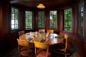 From there, you can watch the colors of the park's golden hills change as the day gives way to evening. Roosevelt Dining Room At Lake Quinault Lodge Olympic National Park Forest Wa