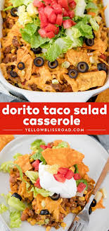 Dorito Taco Salad Casserole Easy And Delicious Yellowblissroad Com Recipe Taco Salad Casserole Taco Salad Casserole Recipe Taco Salad