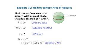 A = 4 * 3.14 * 22.09. Volume And Surface Area Of A Sphere Ppt Video Online Download