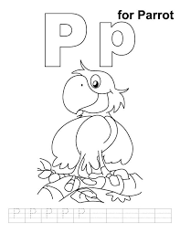 P For Parrot Coloring Page With Handwriting Practice Download Free P For Parrot Coloring P Alphabet Coloring Pages Alphabet Coloring Preschool Coloring Pages