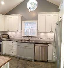 The interior width of the sink s cabinet determines the maximum dimensions for your sink. Shaker White Painted Cabinets Kitchen Design Photos