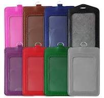 Foska Office PU Color Name Card Badge Holder With Lanyards - ID Holder And  Name Badge Holder Price