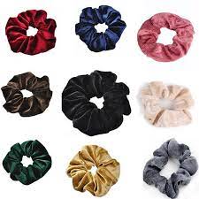 10 Pcs Lot Soft Feel Velvet Hair Rubber Scrunchie Ponytail Donut Grip Loop Holder Stretchy Hair Band Hair Ties Accessories In 2019 Scrunchies Velvet Hair Hair Rubber Bands